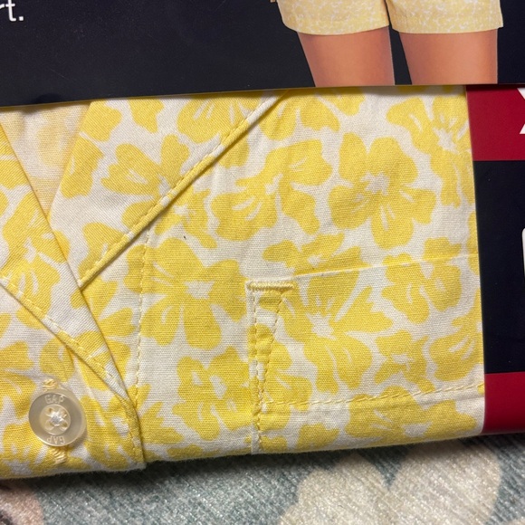 GAP Yellow Floral Woven Pajama Set - Picture 3 of 5